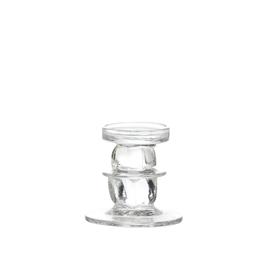 HADELAND GLASSVERK Lysestaker-ICE KUBBELYSESTAKE 13,5 CM