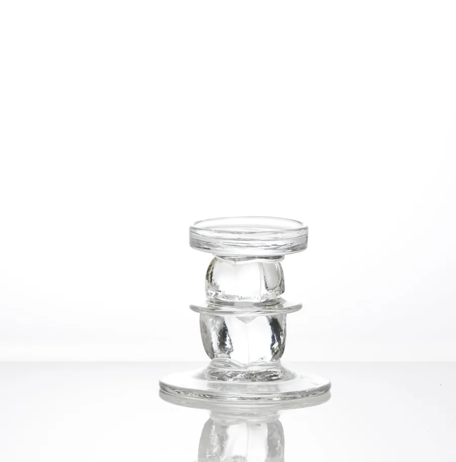 HADELAND GLASSVERK Lysestaker-ICE KUBBELYSESTAKE 13,5 CM