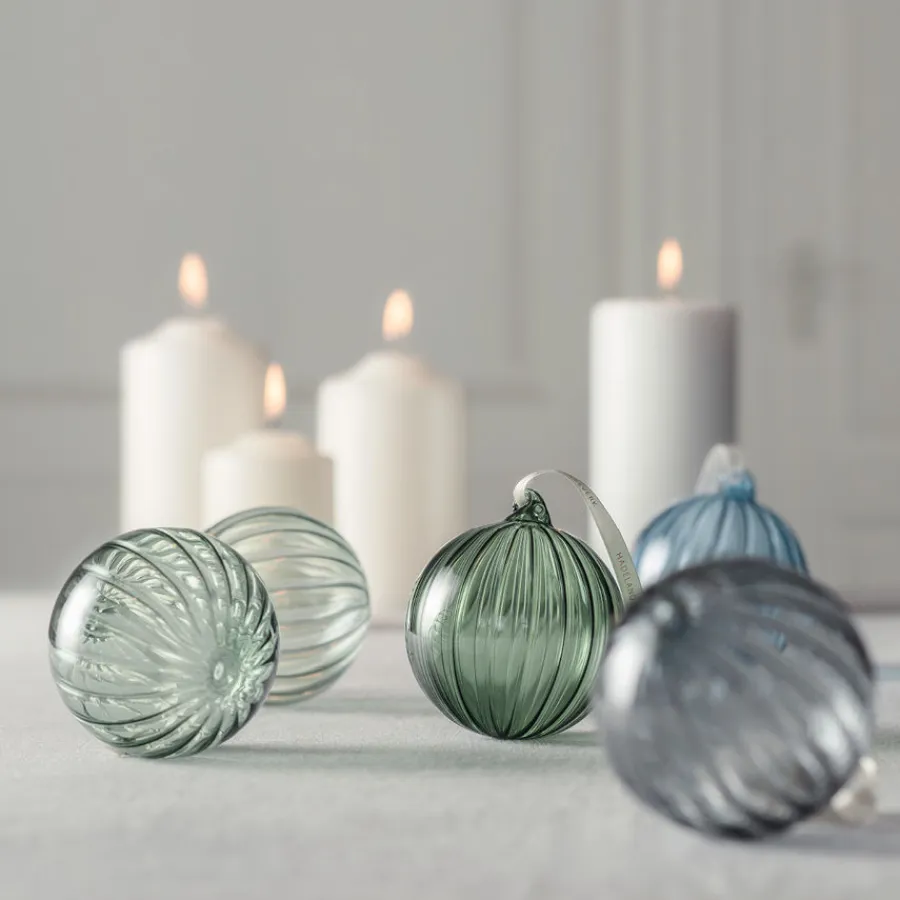 HADELAND GLASSVERK AS Julepynt-JULEKULE GRØNNKLANG 5 STK Grønn