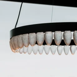 HADELAND GLASSVERK AS Krystallkongler|Taklamper-KRYSTALLKONGLE LAMPE RUND 80 CM 44 KONGLER