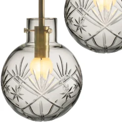 HADELAND GLASSVERK Taklamper|Krystallkuler-KRYSTALLKULE TAKLAMPE FINN 160MM Klar