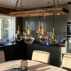 HADELAND GLASSVERK Taklamper|Krystallkuler-KRYSTALLKULE TAKLAMPE FJELLRO 6 STK Flerfarget