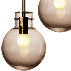 HADELAND GLASSVERK AS Taklamper|Krystallkuler-KRYSTALLKULE TAKLAMPE GLATT 200MM Kakao