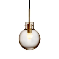 HADELAND GLASSVERK Taklamper|Krystallkuler-KRYSTALLKULE TAKLAMPE GLATT 160MM Kakao