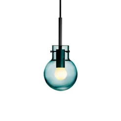 HADELAND GLASSVERK Taklamper|Krystallkuler-KRYSTALLKULE TAKLAMPE GLATT BLÅGRØNN 120MM Blågrønn