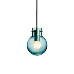 HADELAND GLASSVERK Taklamper|Krystallkuler-KRYSTALLKULE TAKLAMPE GLATT BLÅGRØNN 120MM Blågrønn