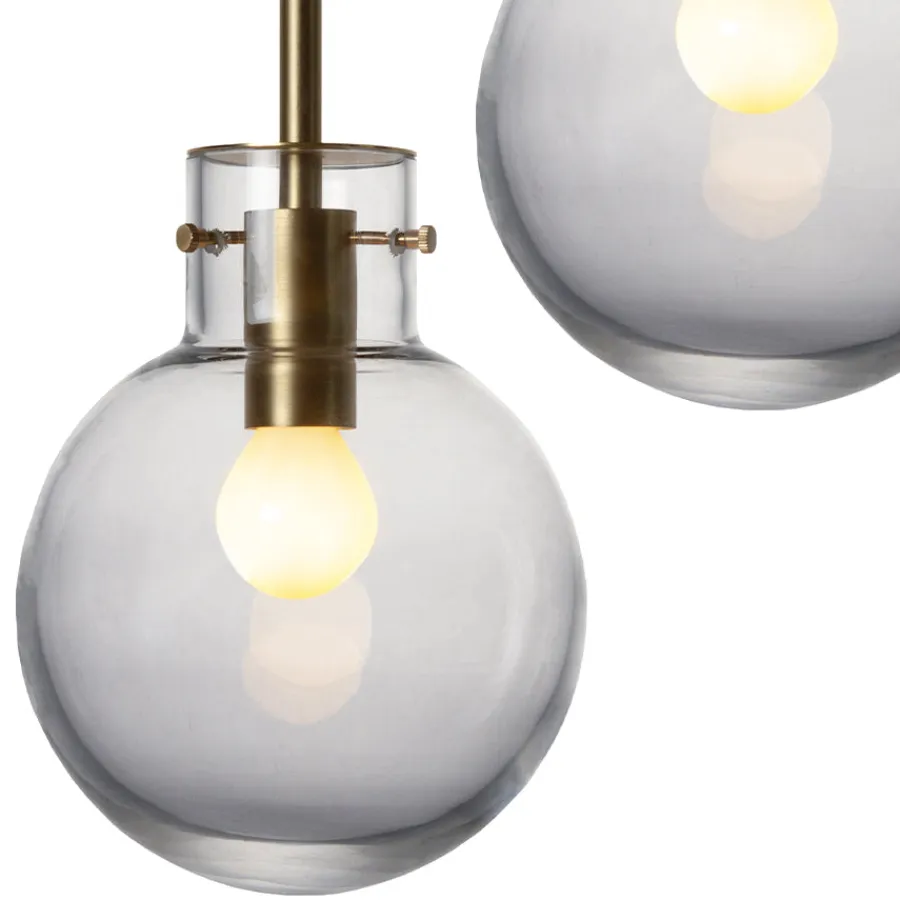 HADELAND GLASSVERK Taklamper|Krystallkuler-KRYSTALLKULE TAKLAMPE GLATT 160MM Klar
