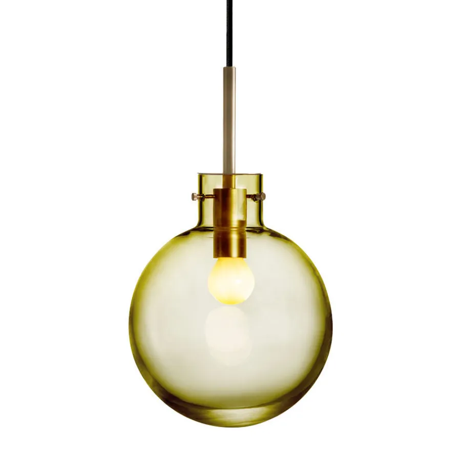 HADELAND GLASSVERK AS Taklamper|Krystallkuler-KRYSTALLKULE TAKLAMPE GLATT 200MM Oliven