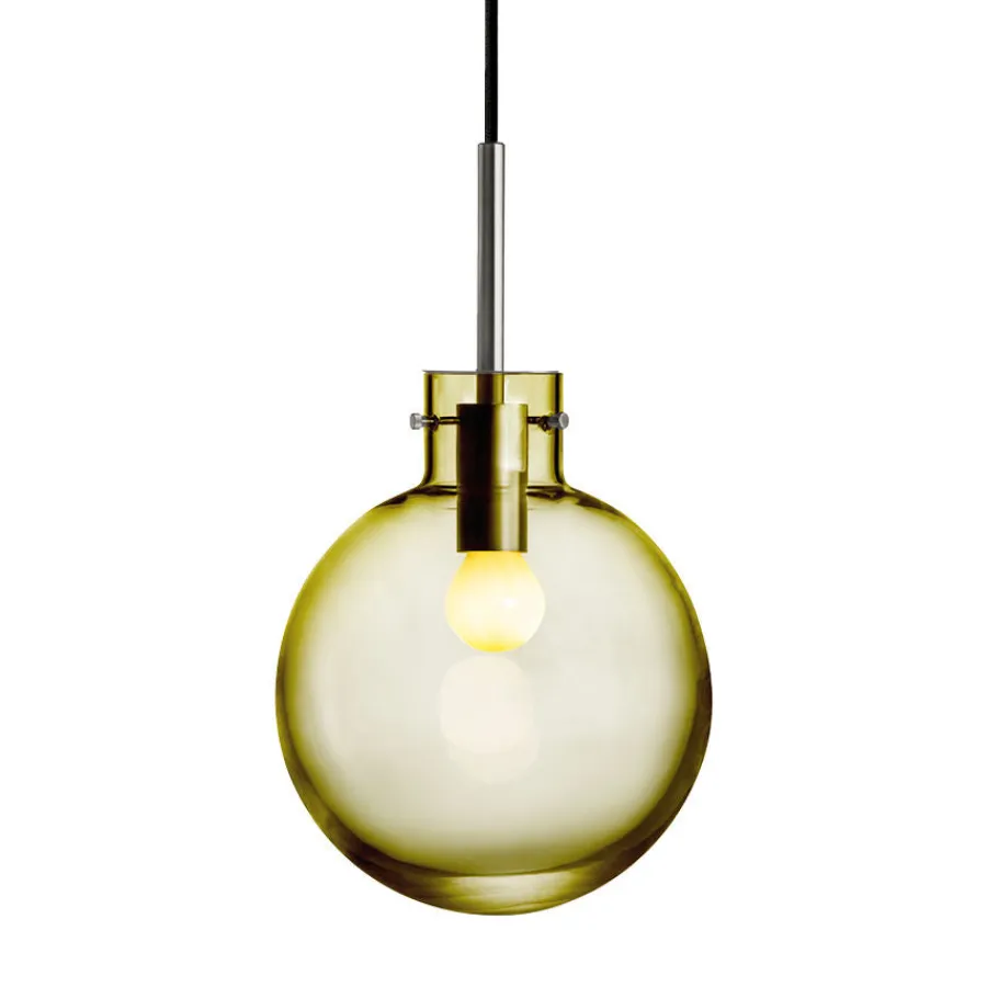 HADELAND GLASSVERK AS Taklamper|Krystallkuler-KRYSTALLKULE TAKLAMPE GLATT 200MM Oliven