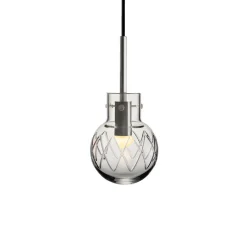 HADELAND GLASSVERK Taklamper|Krystallkuler-KRYSTALLKULE TAKLAMPE KRYSS 120MM Klar