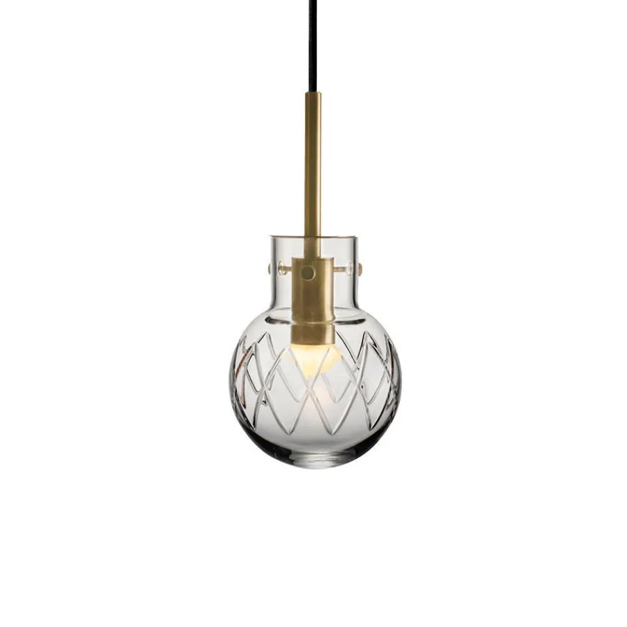 HADELAND GLASSVERK Taklamper|Krystallkuler-KRYSTALLKULE TAKLAMPE KRYSS 120MM Klar