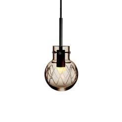 HADELAND GLASSVERK Taklamper|Krystallkuler-KRYSTALLKULE TAKLAMPE KRYSS 120MM Kakao