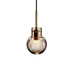 HADELAND GLASSVERK Taklamper|Krystallkuler-KRYSTALLKULE TAKLAMPE KRYSS 120MM Kakao