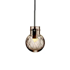 HADELAND GLASSVERK Taklamper|Krystallkuler-KRYSTALLKULE TAKLAMPE KRYSS 120MM Kakao