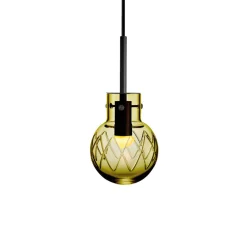 HADELAND GLASSVERK Taklamper|Krystallkuler-KRYSTALLKULE TAKLAMPE KRYSS 120MM Oliven