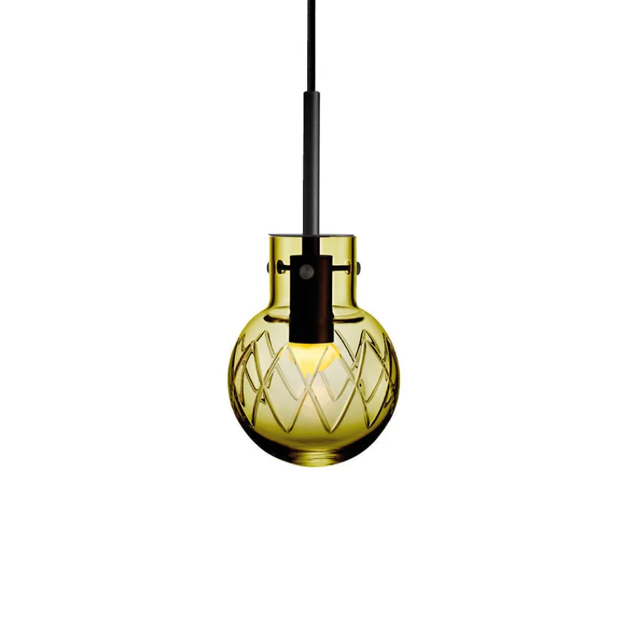 HADELAND GLASSVERK Taklamper|Krystallkuler-KRYSTALLKULE TAKLAMPE KRYSS 120MM Oliven