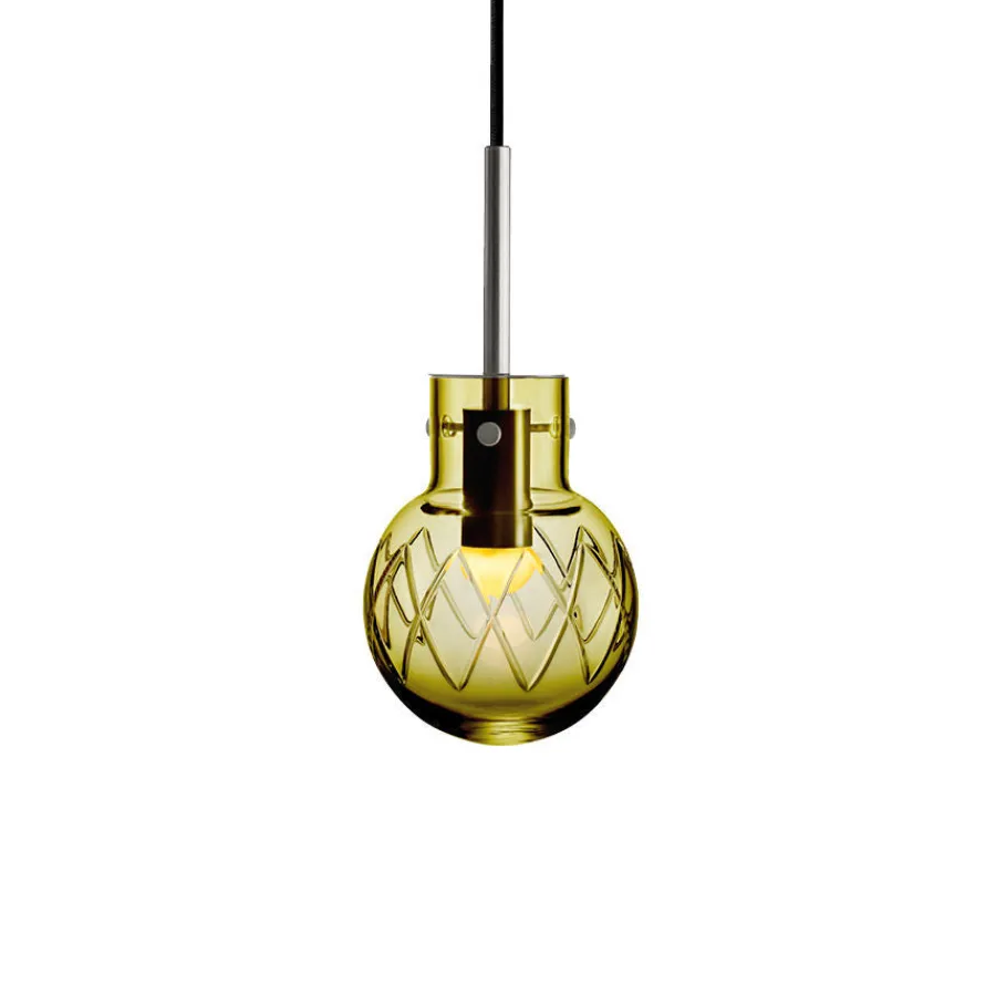 HADELAND GLASSVERK Taklamper|Krystallkuler-KRYSTALLKULE TAKLAMPE KRYSS 120MM Oliven