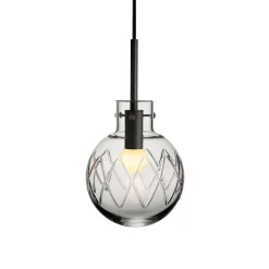 HADELAND GLASSVERK Taklamper|Krystallkuler-KRYSTALLKULE TAKLAMPE KRYSS 160MM Klar
