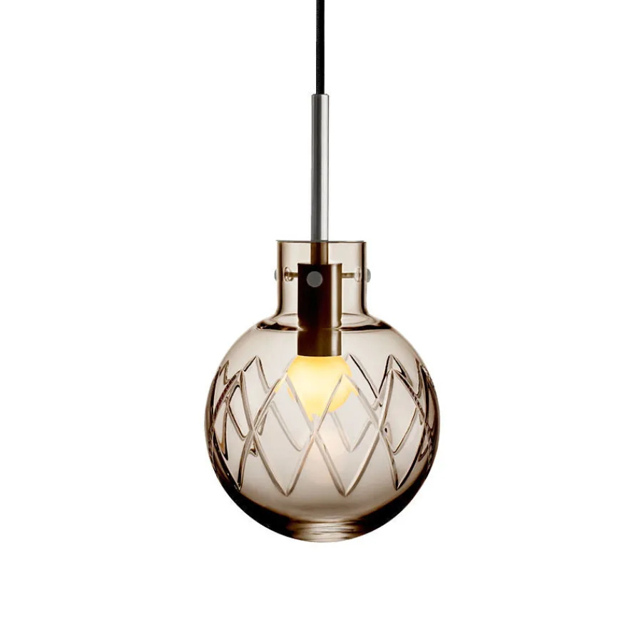 HADELAND GLASSVERK Taklamper|Krystallkuler-KRYSTALLKULE TAKLAMPE KRYSS 160MM Kakao
