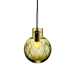 HADELAND GLASSVERK Taklamper|Krystallkuler-KRYSTALLKULE TAKLAMPE KRYSS 160MM Oliven