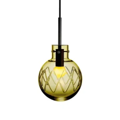 HADELAND GLASSVERK Taklamper|Krystallkuler-KRYSTALLKULE TAKLAMPE KRYSS 160MM Oliven