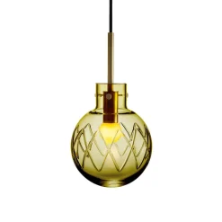 HADELAND GLASSVERK Taklamper|Krystallkuler-KRYSTALLKULE TAKLAMPE KRYSS 160MM Oliven