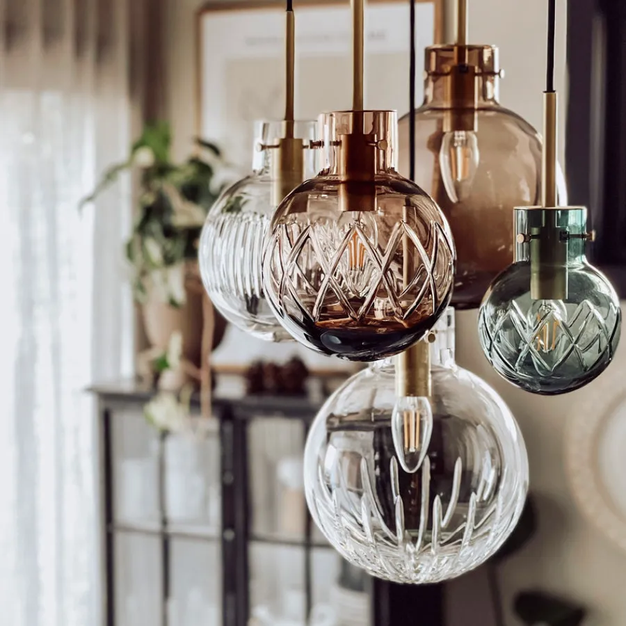 HADELAND GLASSVERK Taklamper|Krystallkuler-KRYSTALLKULE TAKLAMPE MORGENDIS 5 STK Flerfarget