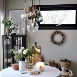HADELAND GLASSVERK Taklamper|Krystallkuler-KRYSTALLKULE TAKLAMPE MORGENDIS 5 STK Flerfarget