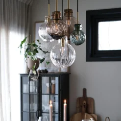 HADELAND GLASSVERK Taklamper|Krystallkuler-KRYSTALLKULE TAKLAMPE MORGENDIS 5 STK Flerfarget