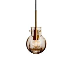 HADELAND GLASSVERK Taklamper|Krystallkuler-KRYSTALLKULE TAKLAMPE OPTIKK 120MM Kakao