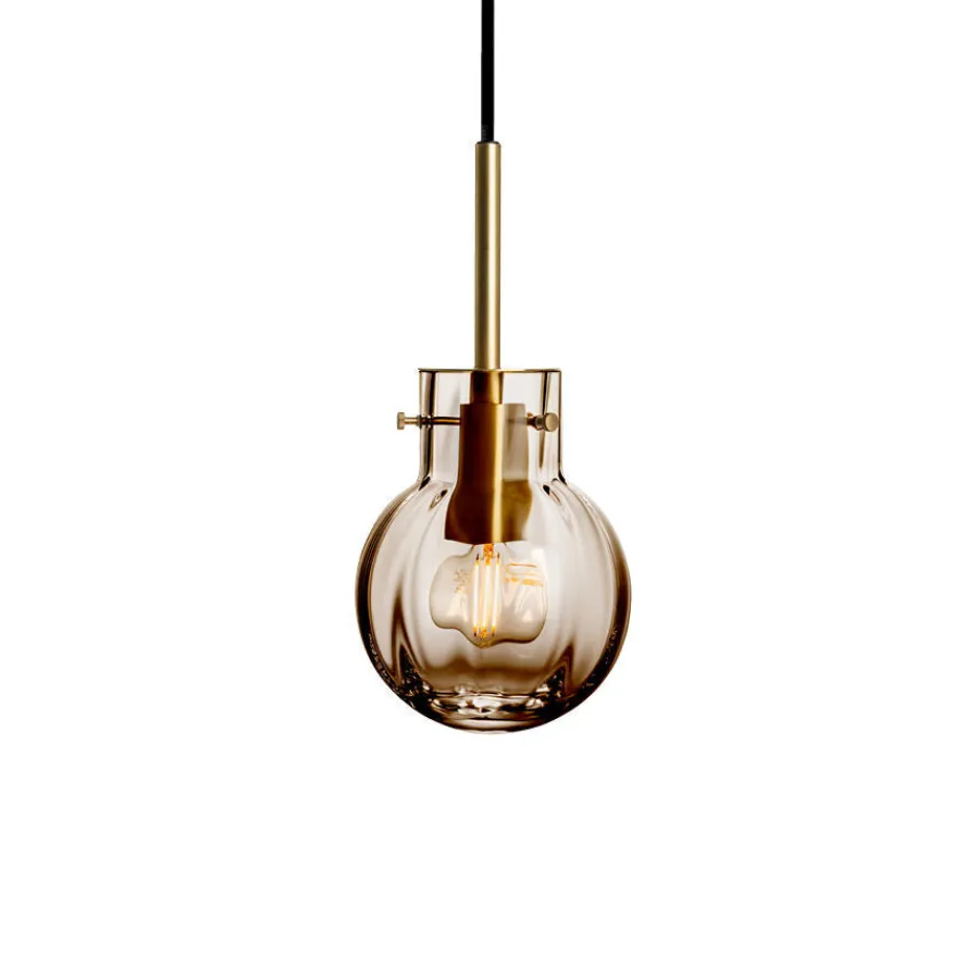 HADELAND GLASSVERK Taklamper|Krystallkuler-KRYSTALLKULE TAKLAMPE OPTIKK 120MM Kakao