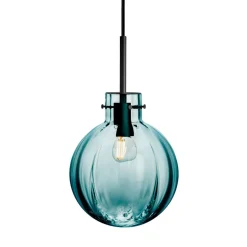 HADELAND GLASSVERK AS Taklamper|Krystallkuler-KRYSTALLKULE TAKLAMPE OPTIKK BLÅGRØNN 200MM Blågrønn