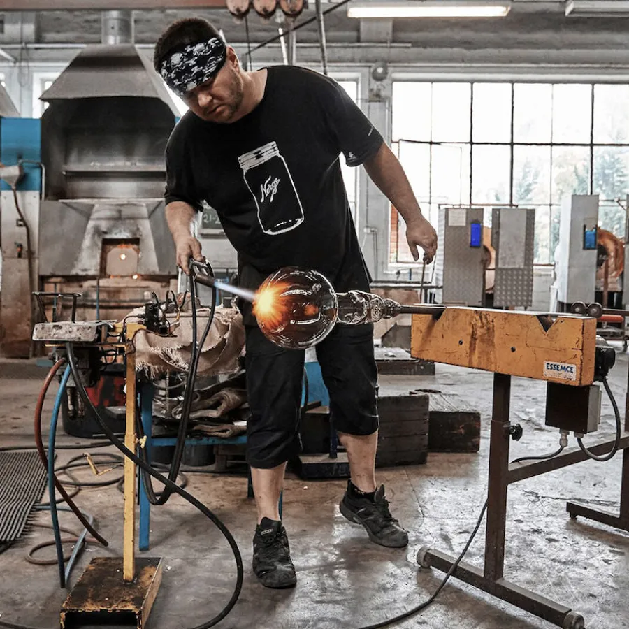 HADELAND GLASSVERK Taklamper|Krystallkuler-KRYSTALLKULE TAKLAMPE RAV 7 STK Flerfarget