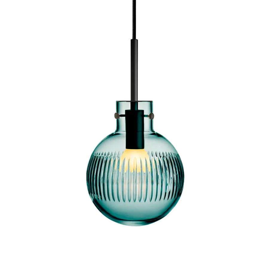 HADELAND GLASSVERK Taklamper|Krystallkuler-KRYSTALLKULE TAKLAMPE SKJÆR BLÅGRØNN 160MM Blågrønn