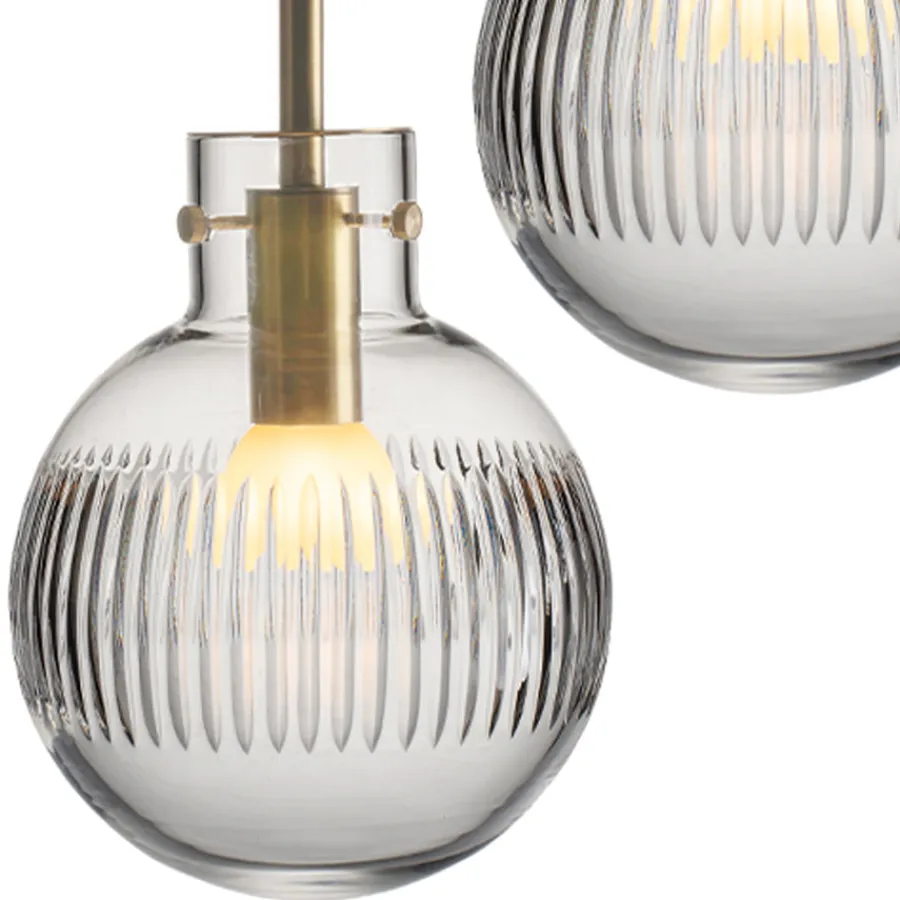 HADELAND GLASSVERK Taklamper|Krystallkuler-KRYSTALLKULE TAKLAMPE SKJÆR 120MM Klar