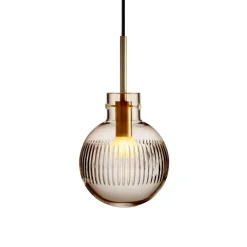 HADELAND GLASSVERK Taklamper|Krystallkuler-KRYSTALLKULE TAKLAMPE SKJÆR 160MM Kakao