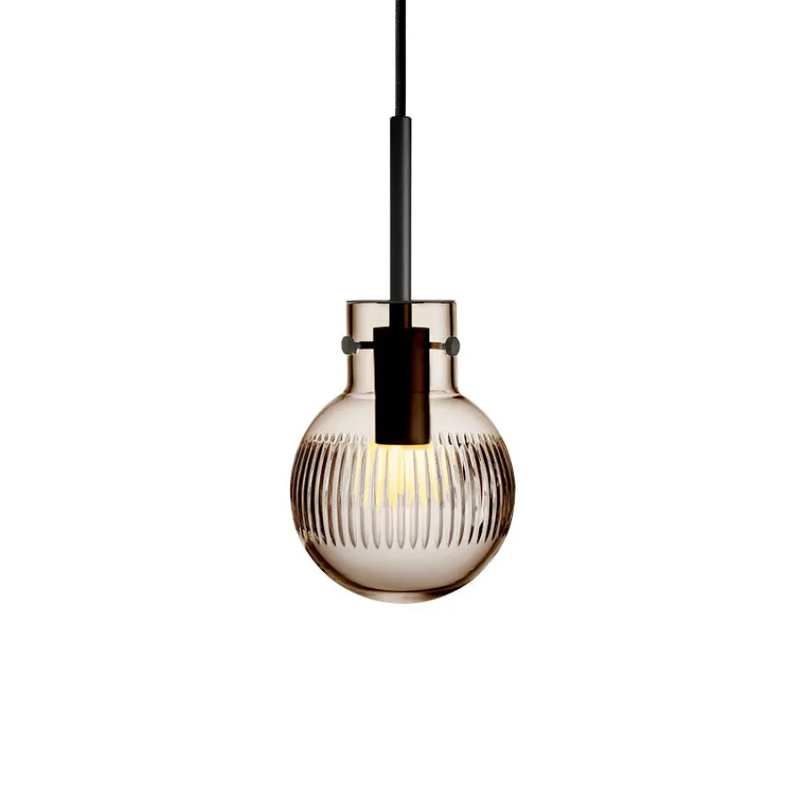 HADELAND GLASSVERK Taklamper|Krystallkuler-KRYSTALLKULE TAKLAMPE SKJÆR 120MM Kakao