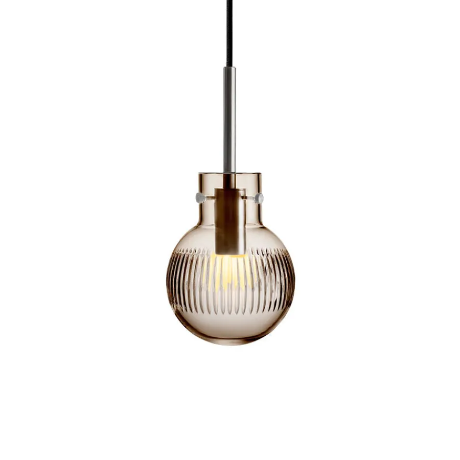 HADELAND GLASSVERK Taklamper|Krystallkuler-KRYSTALLKULE TAKLAMPE SKJÆR 120MM Kakao