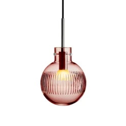 HADELAND GLASSVERK Taklamper|Krystallkuler-KRYSTALLKULE TAKLAMPE SKJÆR MORGENRØD 160MM Morgenrød