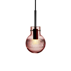 HADELAND GLASSVERK Taklamper|Krystallkuler-KRYSTALLKULE TAKLAMPE SKJÆR MORGENRØD 120MM Morgenrød