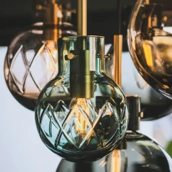 HADELAND GLASSVERK Taklamper|Krystallkuler-KRYSTALLKULE TAKLAMPE SKUMRING 5 STK Flerfarget