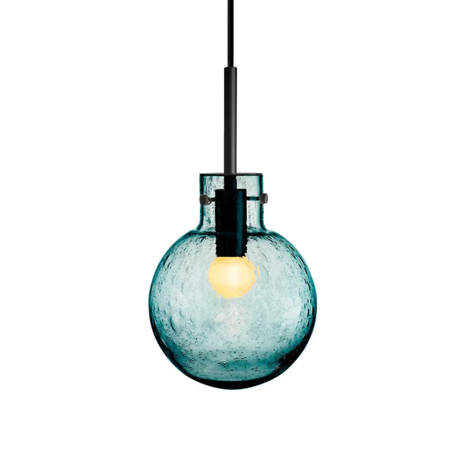 HADELAND GLASSVERK Taklamper|Krystallkuler-KRYSTALLKULE TAKLAMPE SODA BLÅGRØNN 160MM Blågrønn