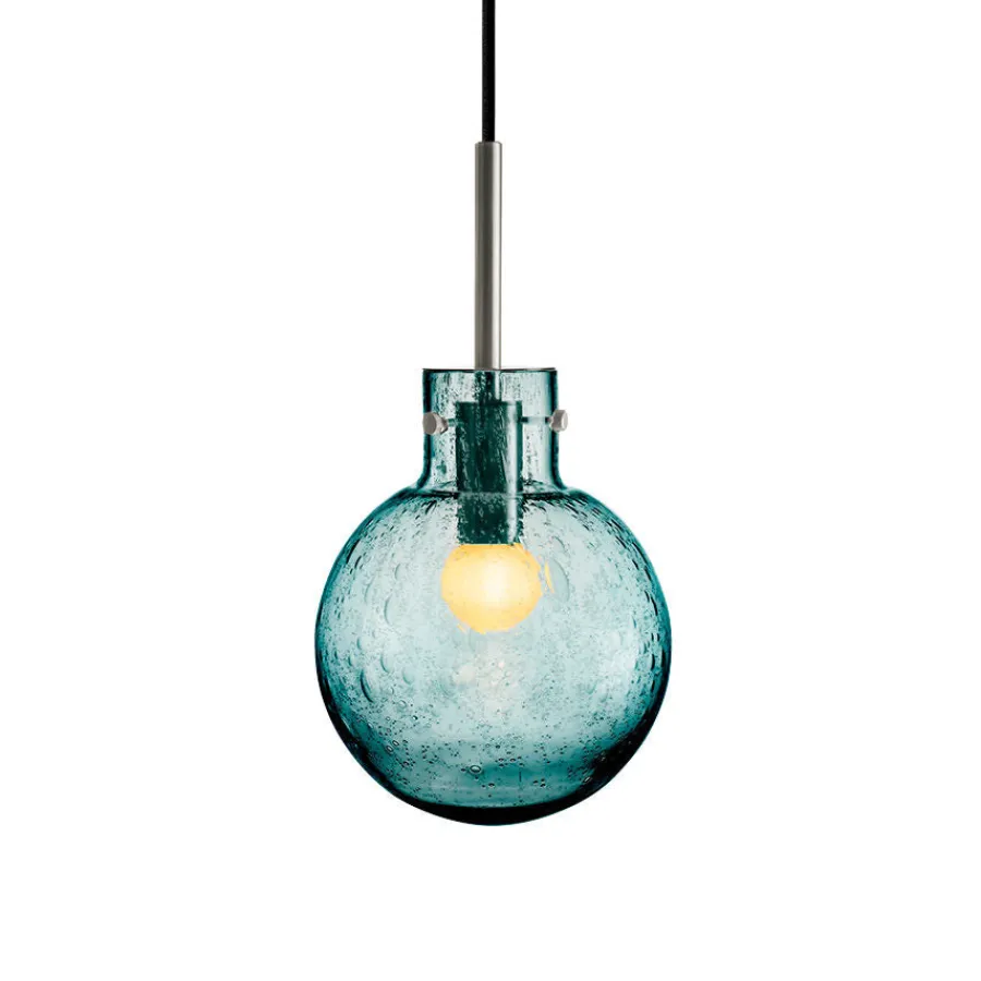 HADELAND GLASSVERK Taklamper|Krystallkuler-KRYSTALLKULE TAKLAMPE SODA BLÅGRØNN 160MM Blågrønn