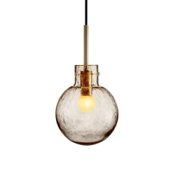 HADELAND GLASSVERK Taklamper|Krystallkuler-KRYSTALLKULE TAKLAMPE SODA 160MM Kakao