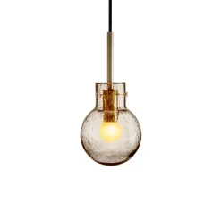 HADELAND GLASSVERK Taklamper|Krystallkuler-KRYSTALLKULE TAKLAMPE SODA 120MM Kakao
