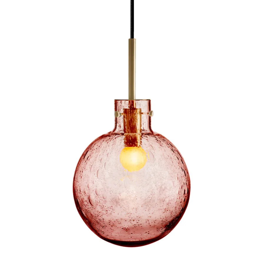 HADELAND GLASSVERK AS Taklamper|Krystallkuler-KRYSTALLKULE TAKLAMPE SODA MORGENRØD 200MM