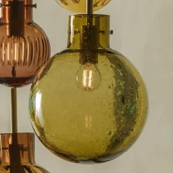 HADELAND GLASSVERK Taklamper|Krystallkuler-KRYSTALLKULE TAKLAMPE SODA 120MM Oliven