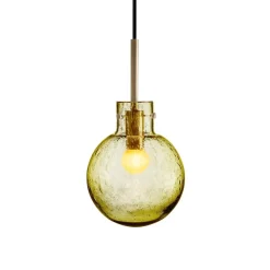 HADELAND GLASSVERK Taklamper|Krystallkuler-KRYSTALLKULE TAKLAMPE SODA 160MM Oliven
