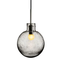 HADELAND GLASSVERK AS Taklamper|Krystallkuler-KRYSTALLKULE TAKLAMPE SODA RØKGRÅ 200MM Røkgrå