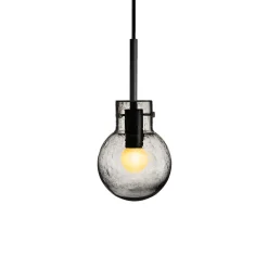 HADELAND GLASSVERK Taklamper|Krystallkuler-KRYSTALLKULE TAKLAMPE SODA RØKGRÅ 120MM Røkgrå